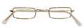 Metallbrille mit rechteckigen Gläsern – Nerd-Brille
