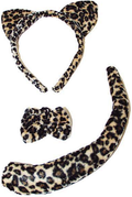Leoparden Set für Erwachsene – Ohren, Fliege & Schwanz