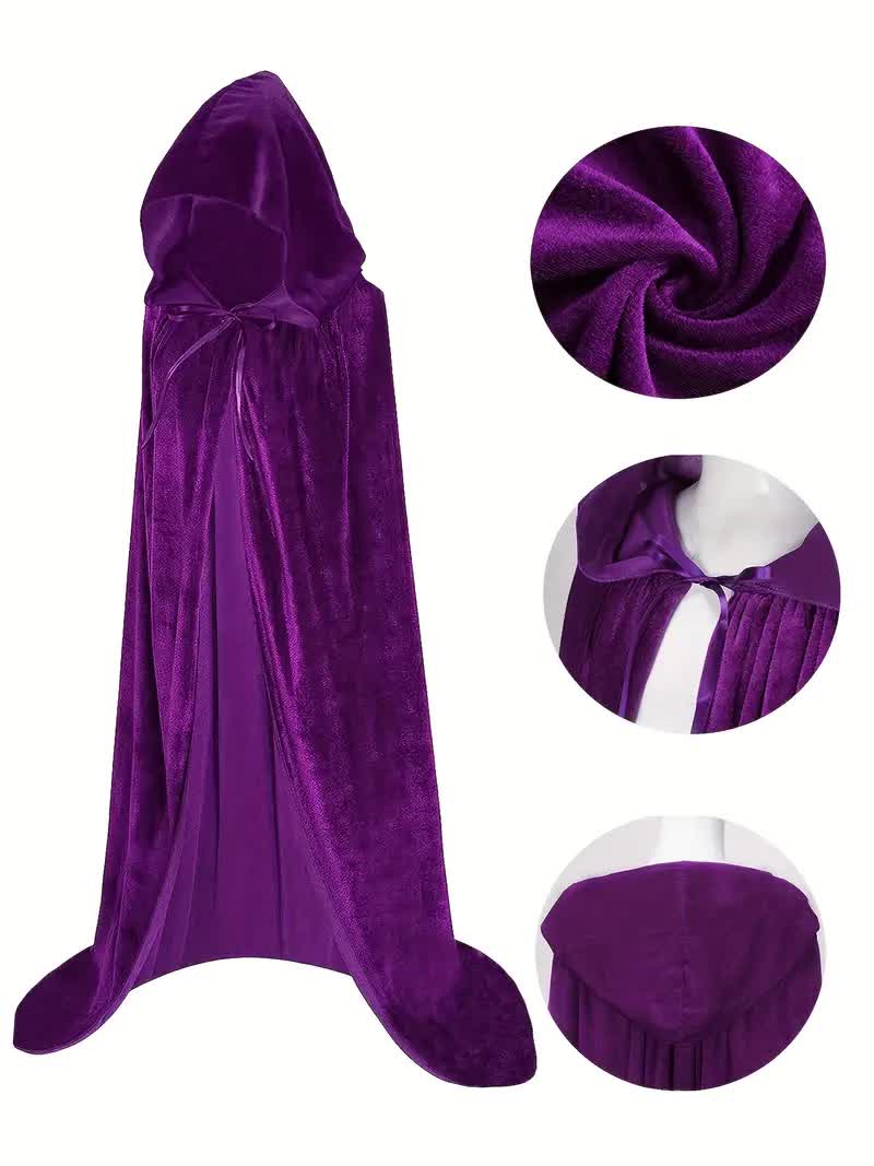 Samtumhang mit Kapuze – Vampir & Hexe