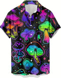 Pilze Hemd für Herren – Psychedelic Hippie Hemd