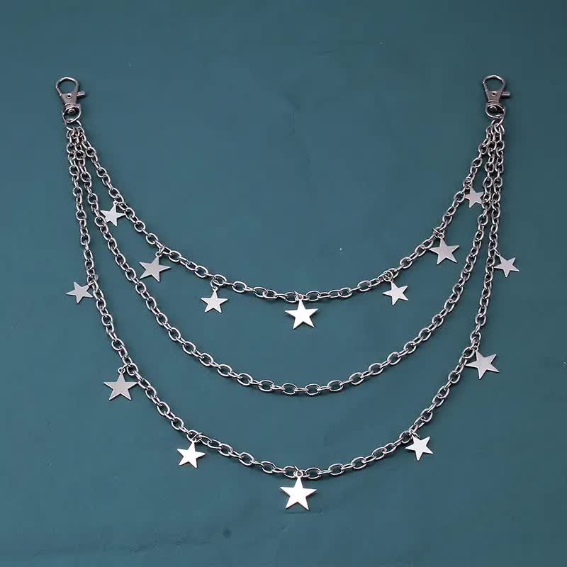 Hosenkette mit Sternen – Gothic Punk