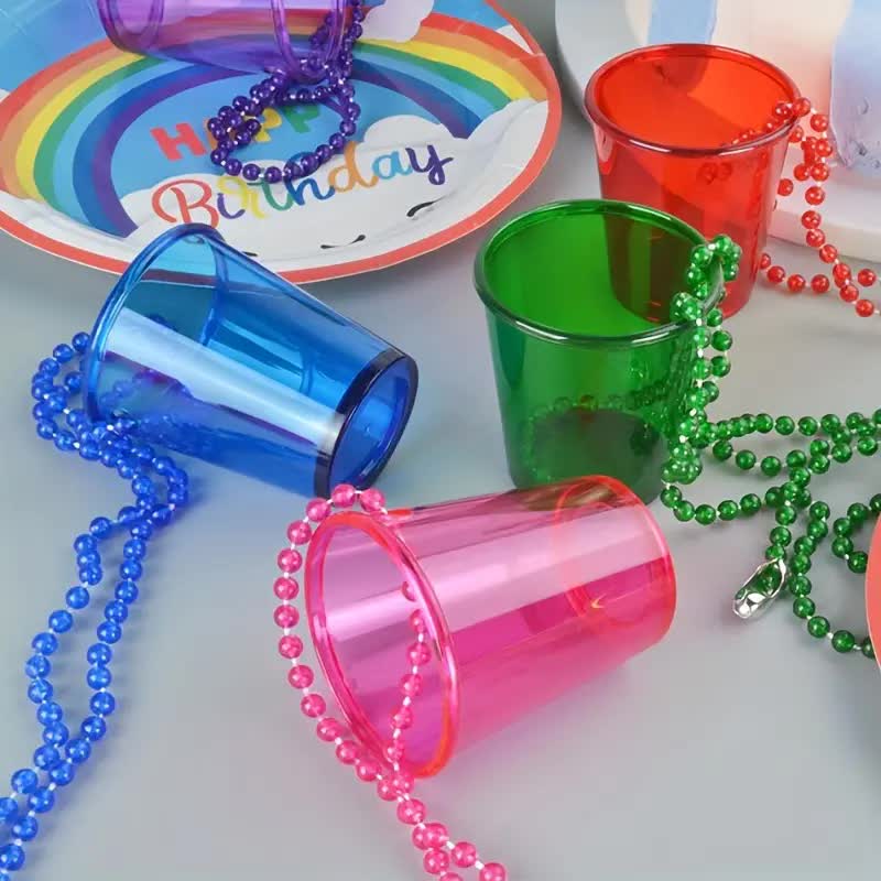 Shotglas mit Kette – Party Halskette
