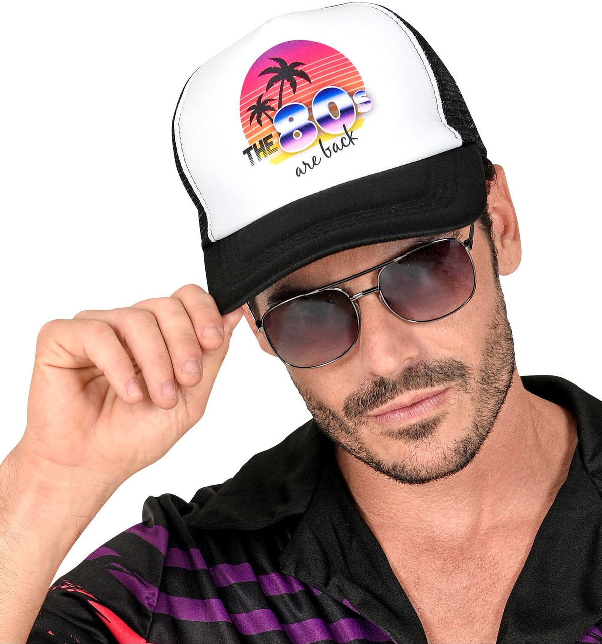 80er Jahre Cap – 80s Mottoparty Kappe