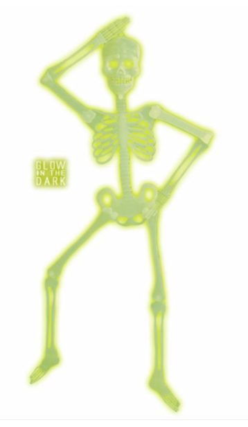 Skelett fluoreszierend – Glow in the Dark Deko