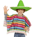 Mexikanischer Poncho aus leichtem Stoff - Farbenfroh