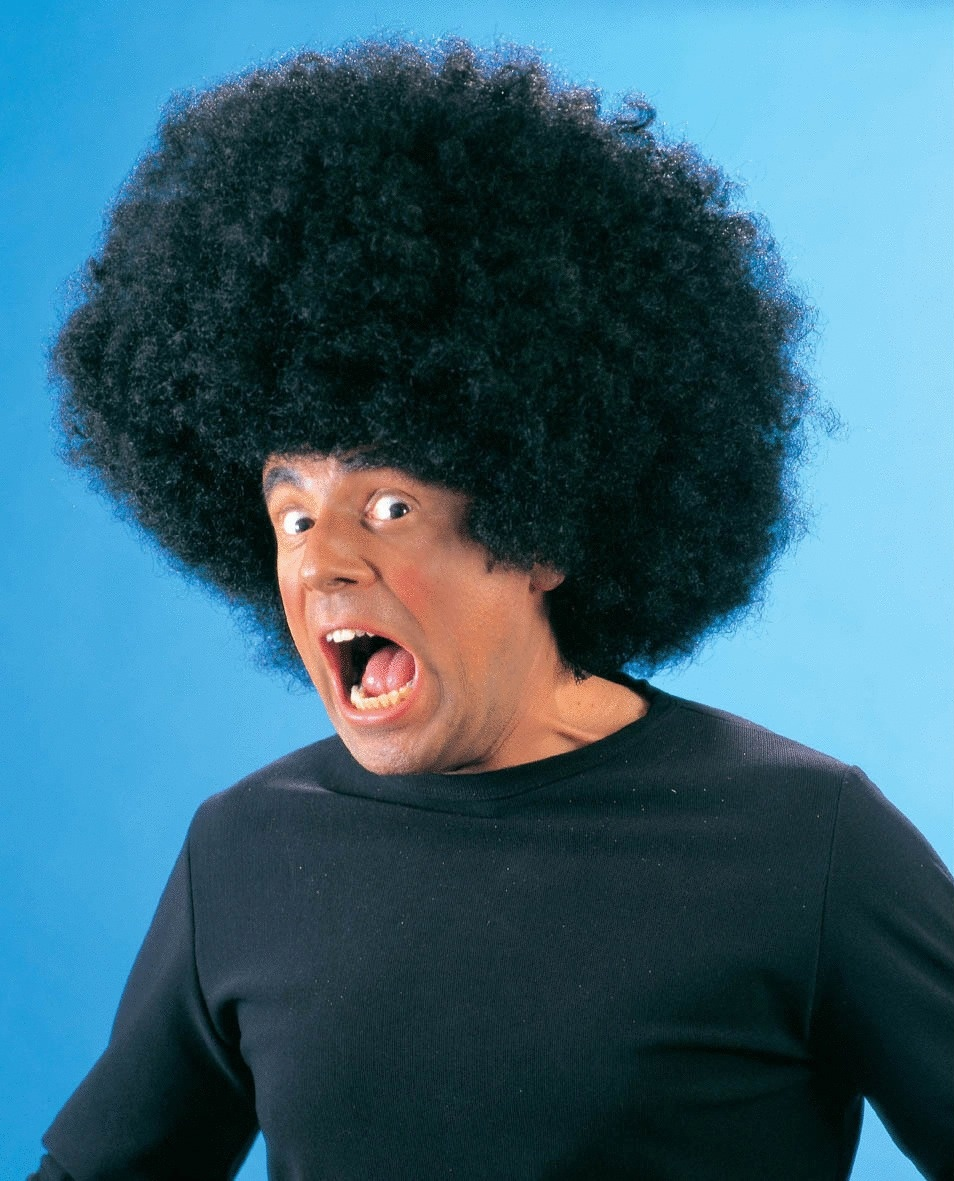 Afro Perücke für grosse Kopfgrössen