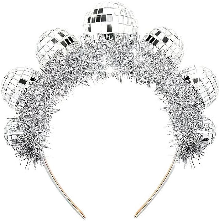Discokugel Haarreif – Disco Haarschmuck
