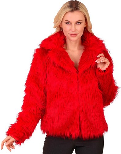 Kurze Plüschjacke Damen – 80er Fake Fur
