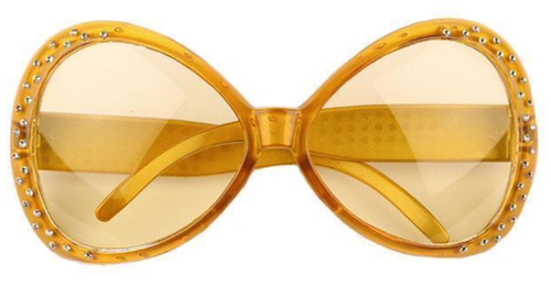 70er Jahre Disco Brille mit Steinchen