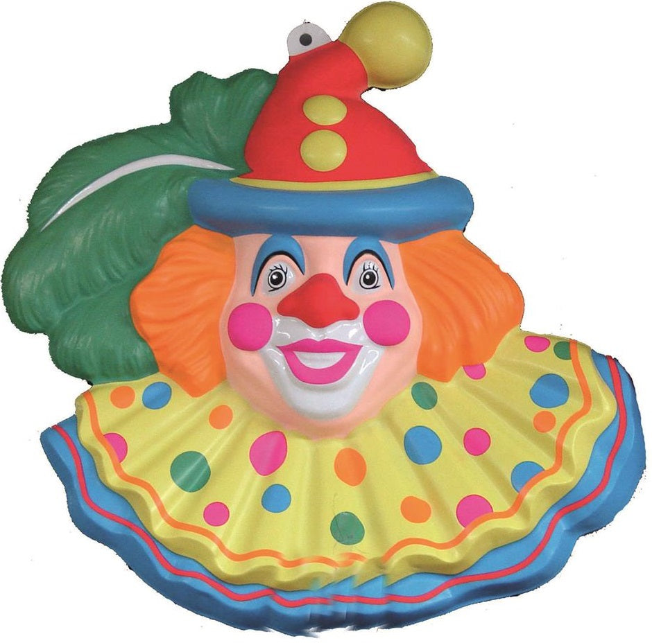 Clown Dekoration – farbige Fasnacht Fensterdeko