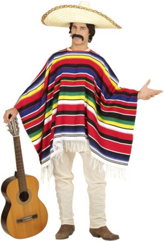 Mexikanischer Poncho mit festem Stoff