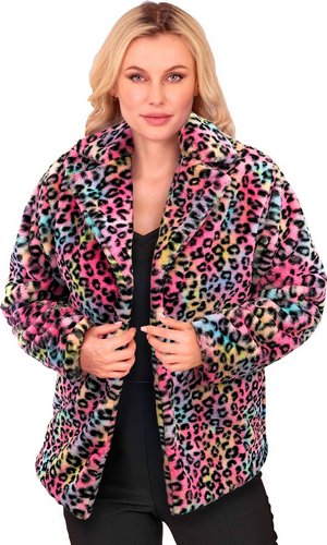 Leoparden Plüschjacke Unisex – Fake Fur