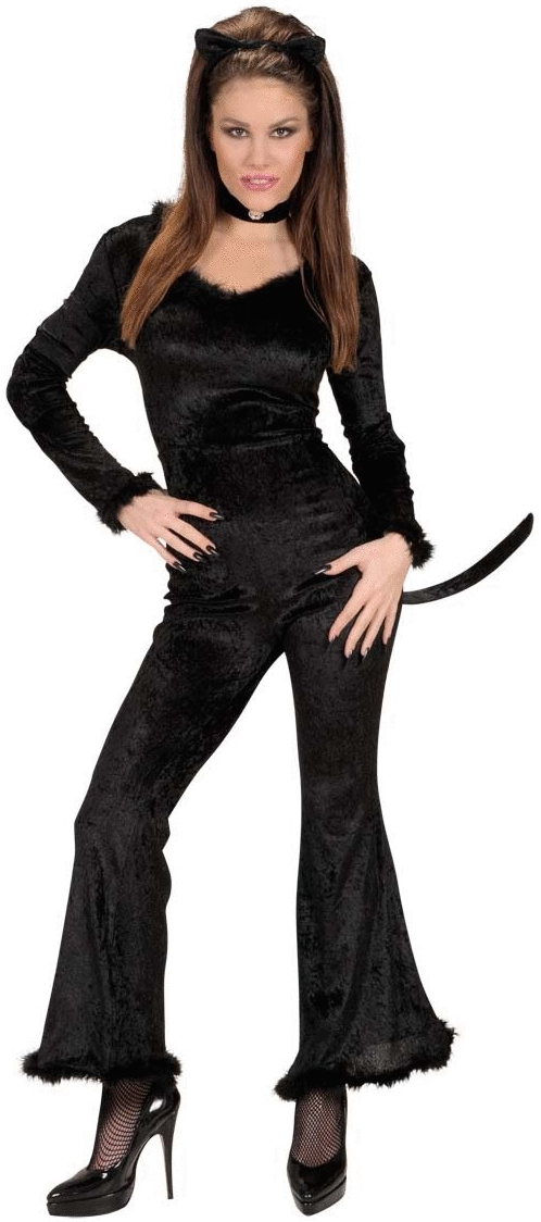 Katzen Onesie Samt – Katzenkostüm für Erwachsene