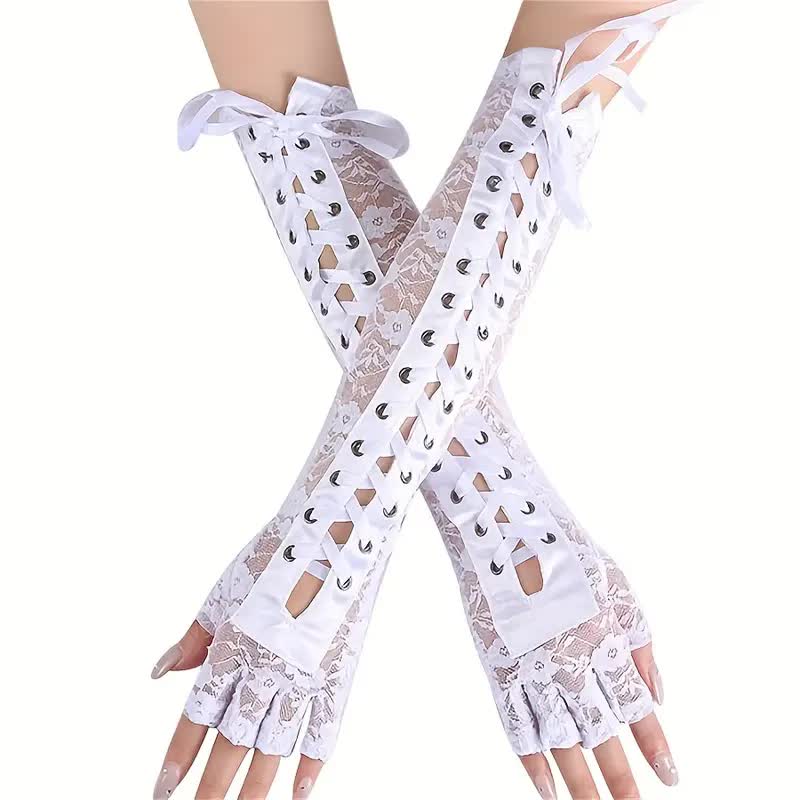 Gothic Handschuhe – Schnürung & Spitze