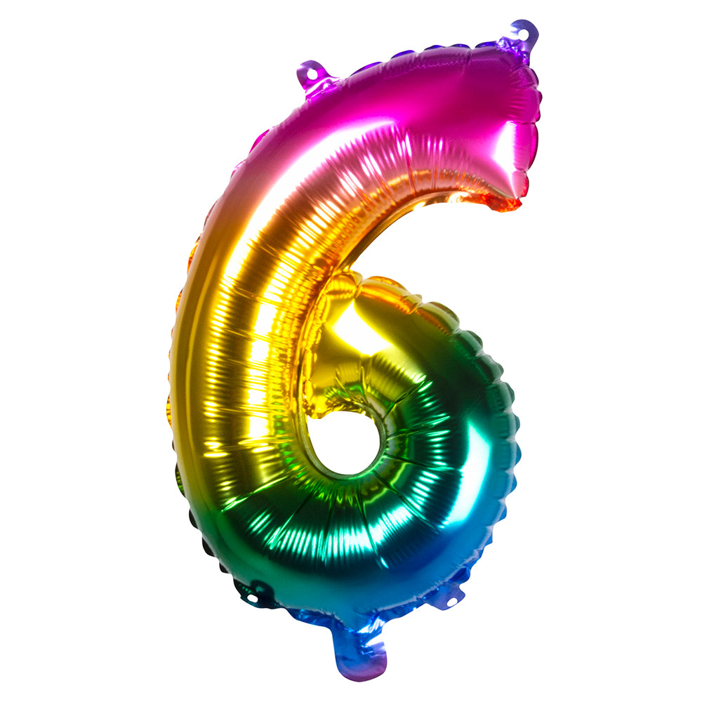 Folienballon Zahl 6 – Geburtstag Deko