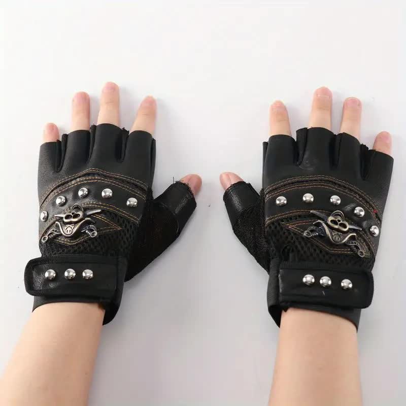 Rocker Handschuhe – Steampunk Nieten