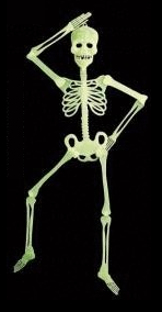 Skelett fluoreszierend – Glow in the Dark Deko