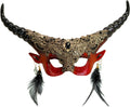 Dämon Halbmaske mit Hörnern – Teufel