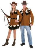 Cowgirl Kostüm mit Kuhmuster Verzierung