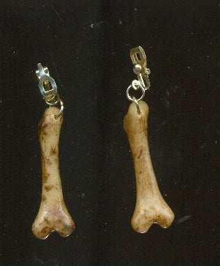 Knochen Ohrclips – Urmensch Ohrringe