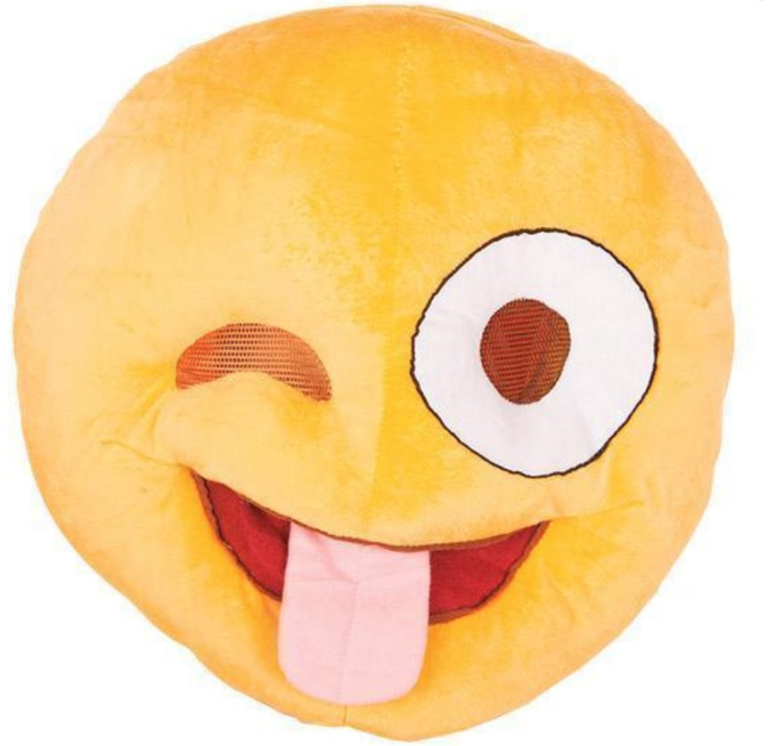 Zwinker Smiley Maske – Emoji Kopf