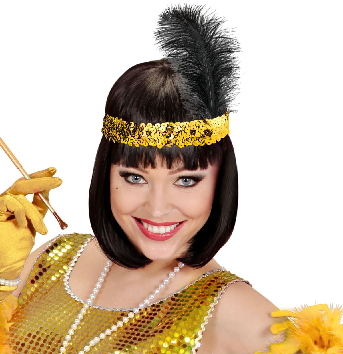 20er Jahre Stirnband mit Feder – Great Gatsby