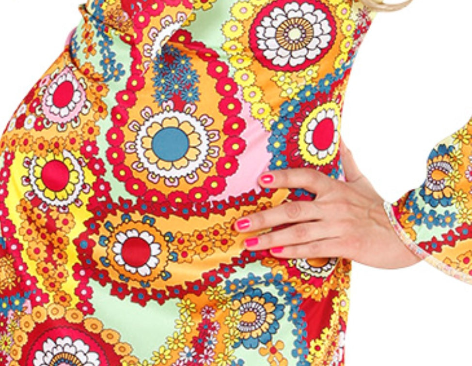 60er 70er Jahre Kleid – Schlager & Hippie