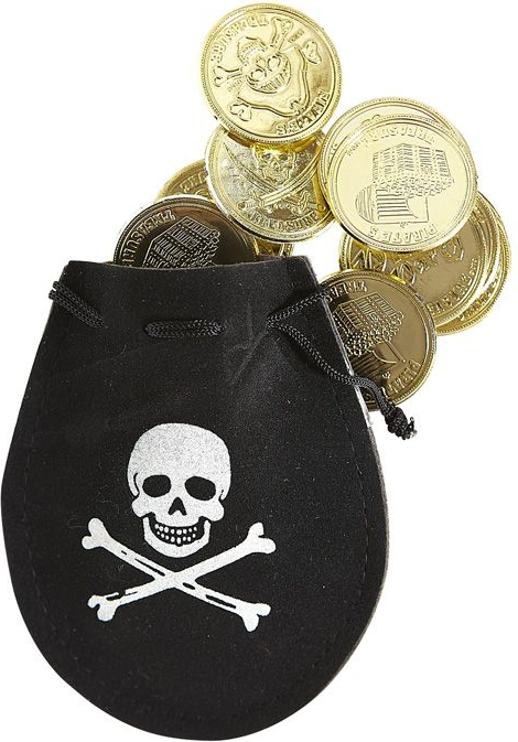Piratensack mit Münzen – Piratentasche