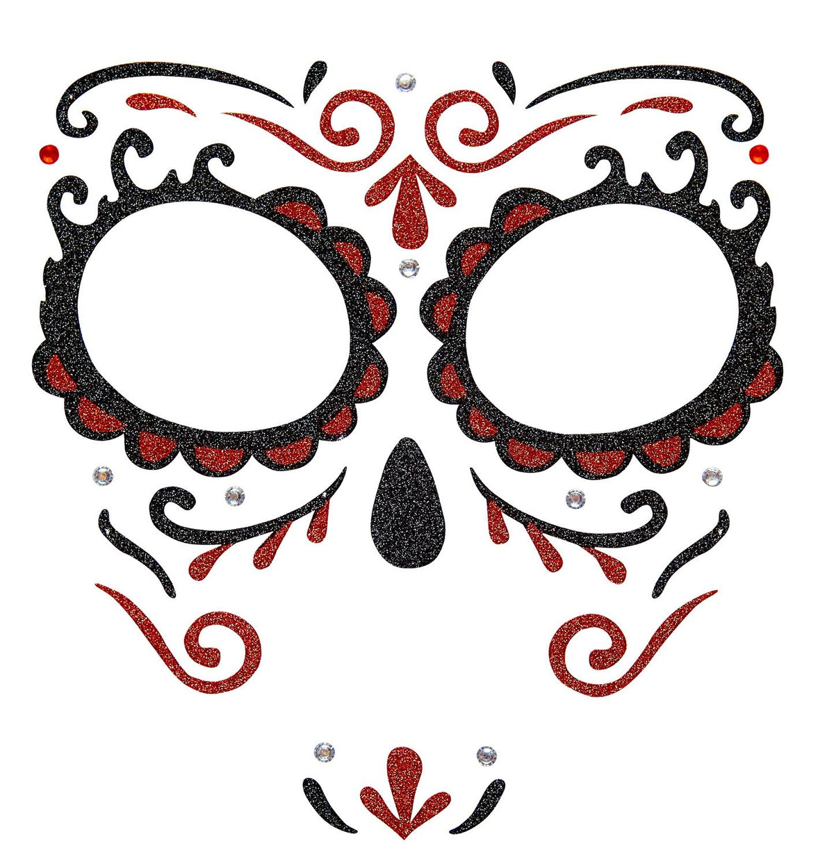 La Catrina Gesichtssticker mit 10 Steinchen