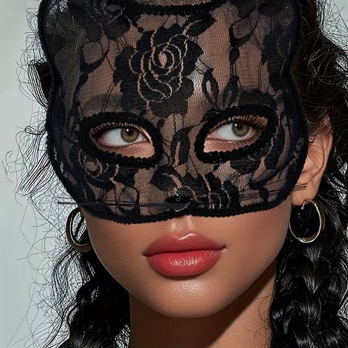 Katzenmaske mit Spitze – Augenmaske