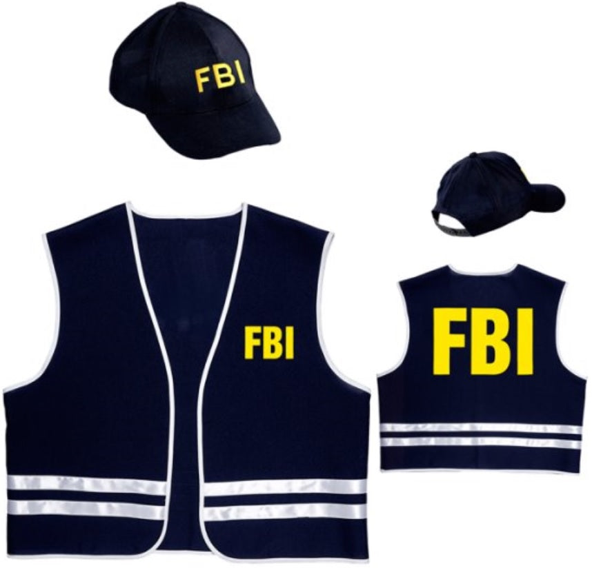 FBI Weste mit Mütze – Agent Kostüm