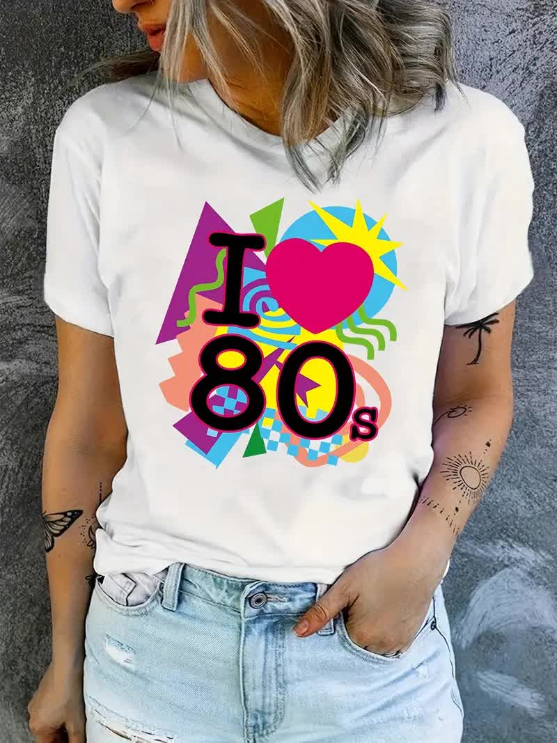 80er Jahre Shirt – Casual T-Shirt