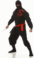 Ninja Kostüm Herren mit Muskeln