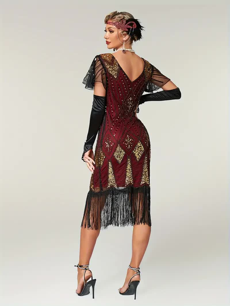 Great Gatsby Kleid – Flapper Fransenkleid