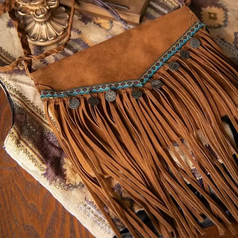 Indianer Fransentasche – Hippie Schultertasche