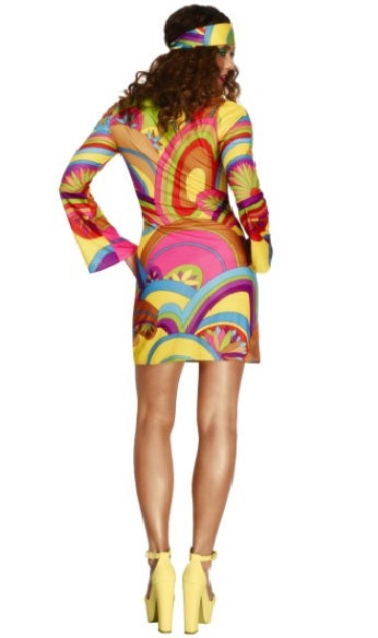 60er 70er Jahre Kleid für Damen im Retro-Stil
