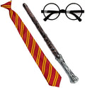 Harry Potter Set – Krawatte, Brille & Zauberstab