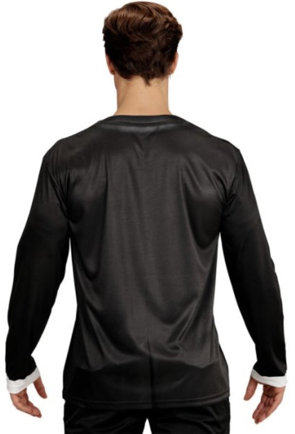 007 Shirt Agent Kostüm mit Anzug-Print