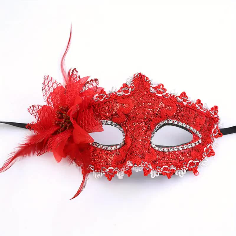 Venezianische Augenmaske mit Blume