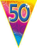 50. Geburtstag Girlande bunt – Jubiläum Deko
