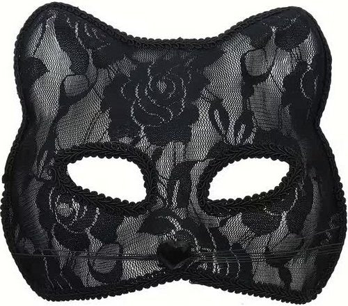 Katzenmaske mit Spitze – Augenmaske