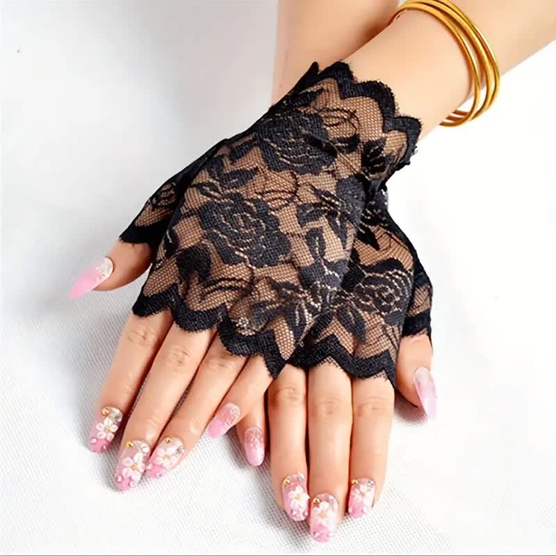 Spitzenhandschuhe fingerlos – Great Gatsby