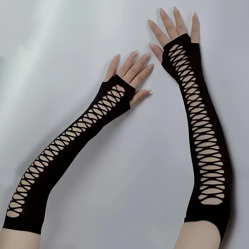 Netzhandschuhe fingerlos – Rocker & Punk