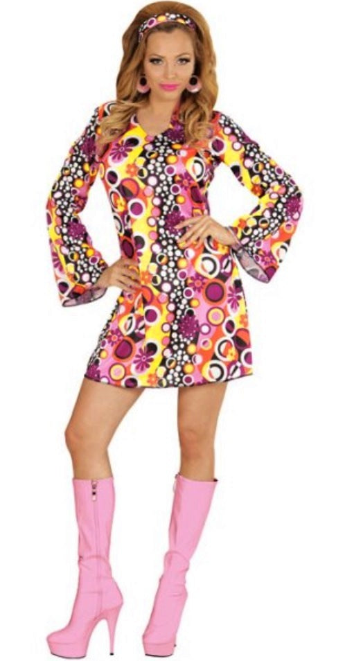 70er Jahre Kleid für Damen im Retro-Stil
