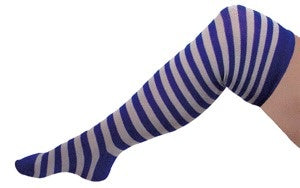 Ringel Überkniesocken – gestreifte Kniestrümpfe