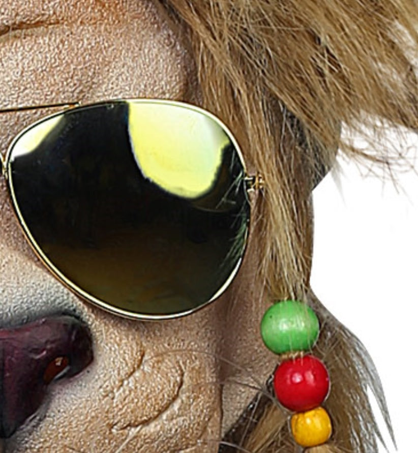 Reggae Löwe Maske mit Brille & Joint