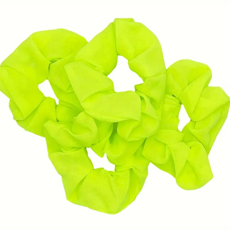 Grosse Haargummis Neon – 80er Party & Sport