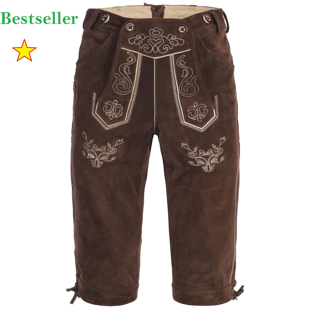 Kniebund Lederhose mit Träger – Oktoberfest