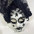 Dia de los Muertos Maske mit Rosen & Schleier