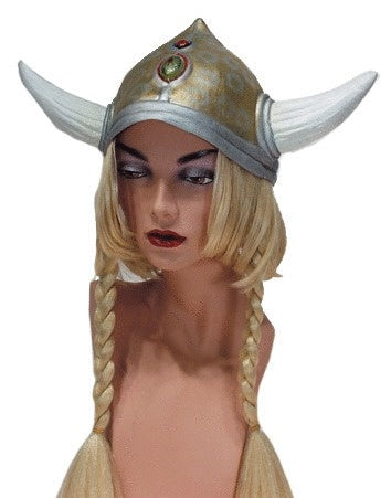Wikingerhelm mit Zöpfen für Erwachsene